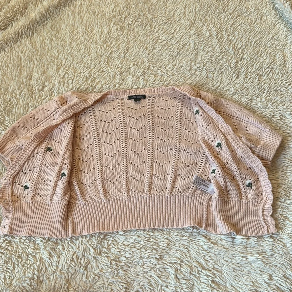 WILD FABLE Pink Cardigan cropped size S